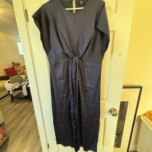 SHEIN Dark Blue Long Sleeve Dress